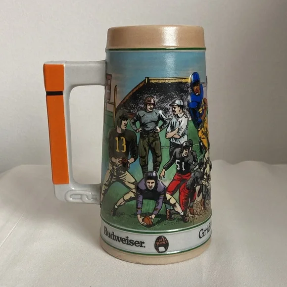 Budweiser Football Gridiron Legacy Beer Mug Stein Vintage - Picture 4 of 6